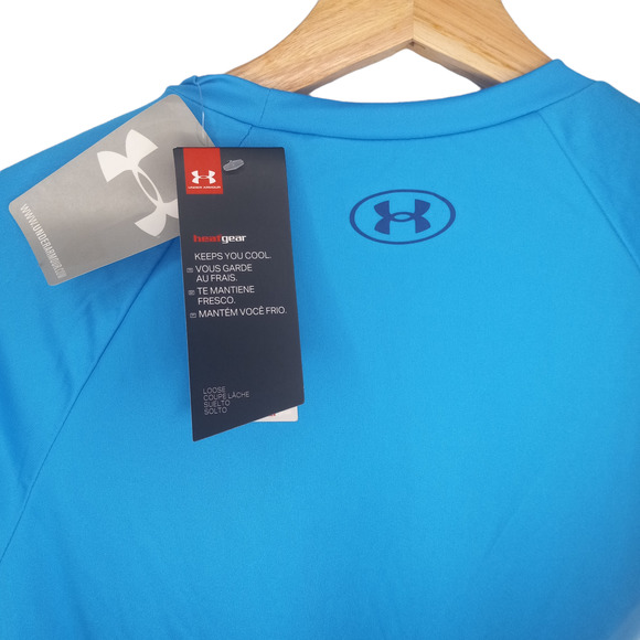 NWT Under Armour Blue Heatgear Long Sleeve Shirt - Picture 4 of 5